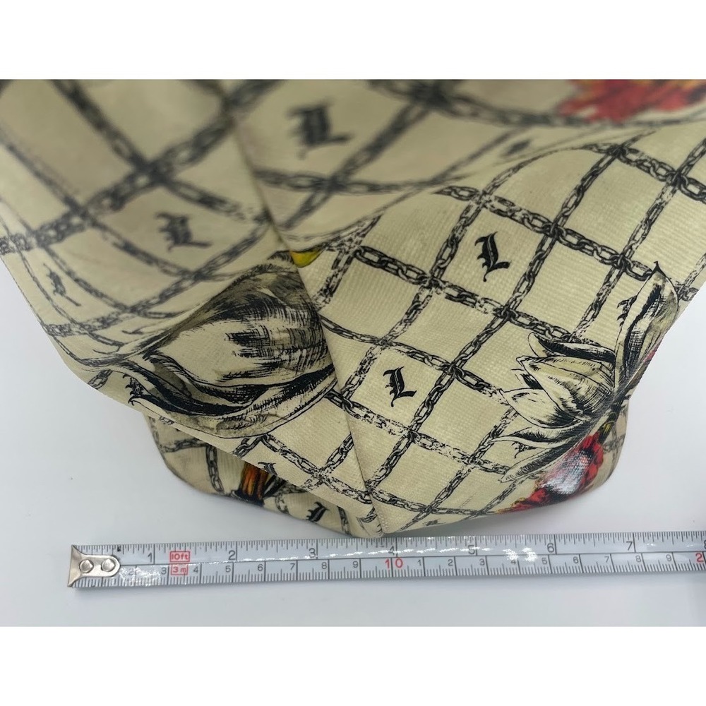 L.A.M.B. Gwen Stefani Calligraphy Roses Large Tote Bag Floral Monogram Y2K - Picture 11 of 15